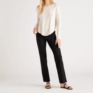 Quince Ultra-Stretch Ponte Straight Leg Pant - Petite